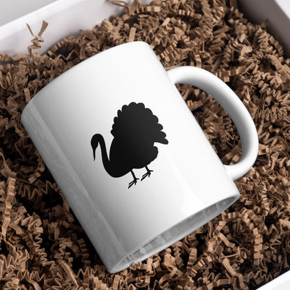 Elegant silhouette of a turkey for cutting machine designs