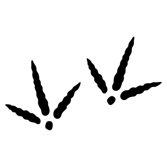 Creative turkey track vector design for cutting machines