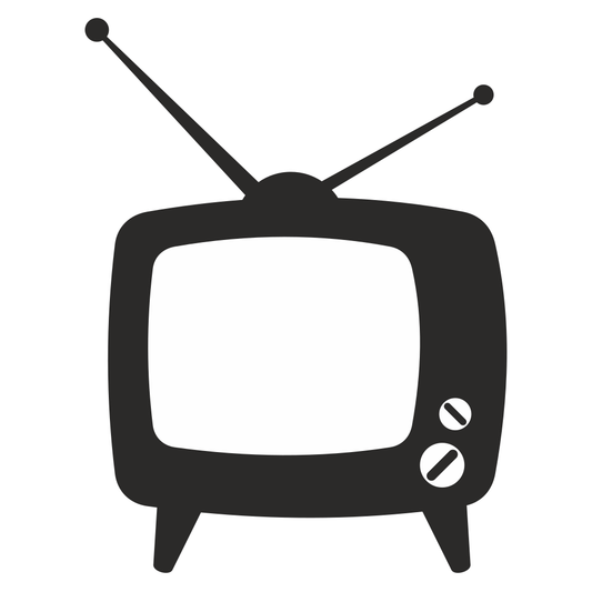 Retro TV vector design for cutting machines