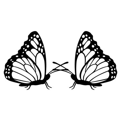 Elegant black and white butterfly design for creative projects