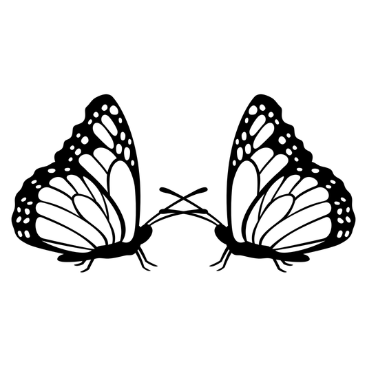 Elegant black and white butterfly design for creative projects