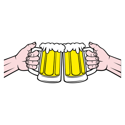 Cheers with beer glasses in a joyful celebration moment