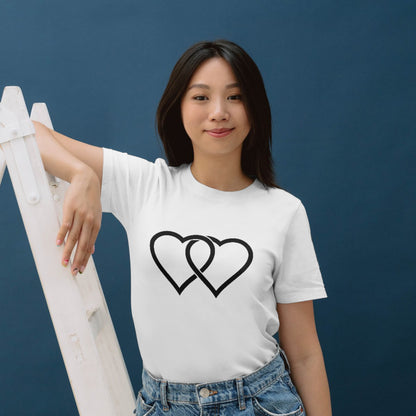 Two intertwining black hearts for creative cutting projects