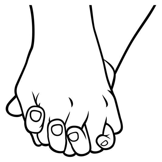 Hands entwined in love representing connection and unity