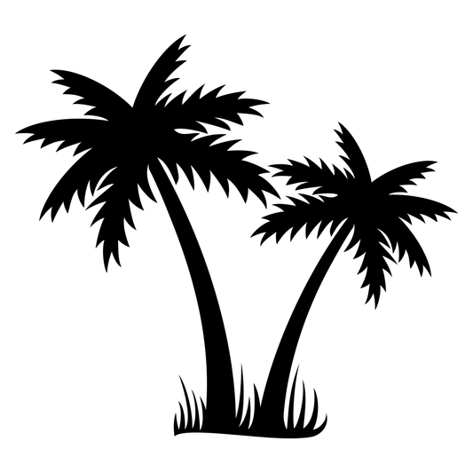 Stylish vector palm tree design for creative cutting projects