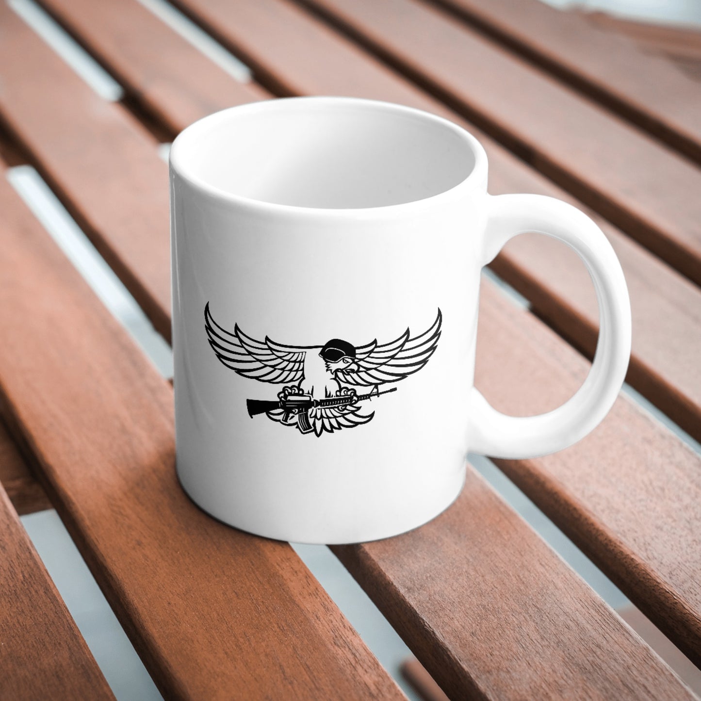 Eagle with rifle design for cutting machine projects