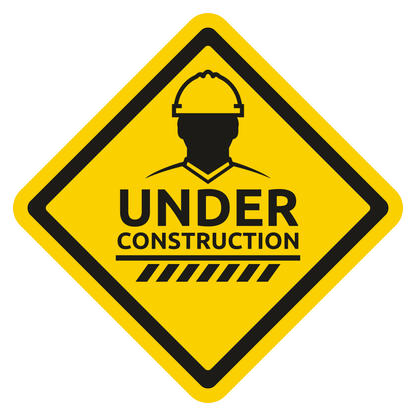 Under construction sign design for creative projects
