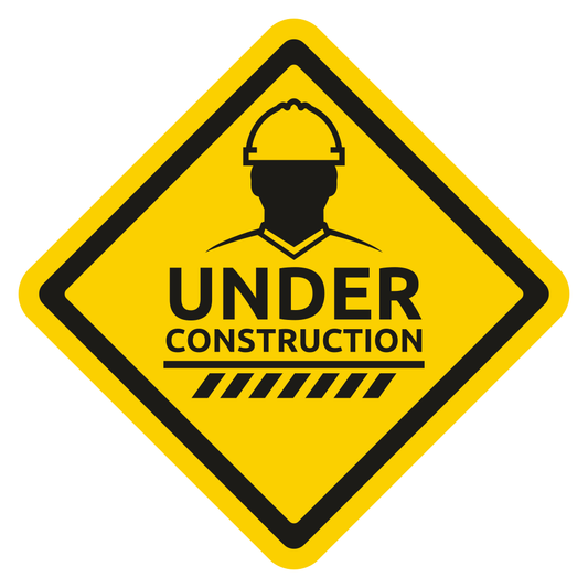 Under construction sign design for creative projects