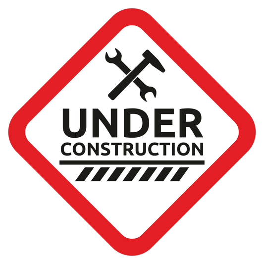 Creative under construction sign design for various projects