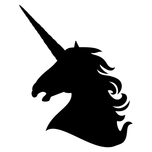 Enchanting unicorn head silhouette for creative projects