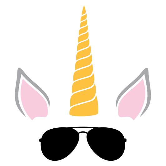 Cool unicorn with aviator sunglasses perfect for crafting