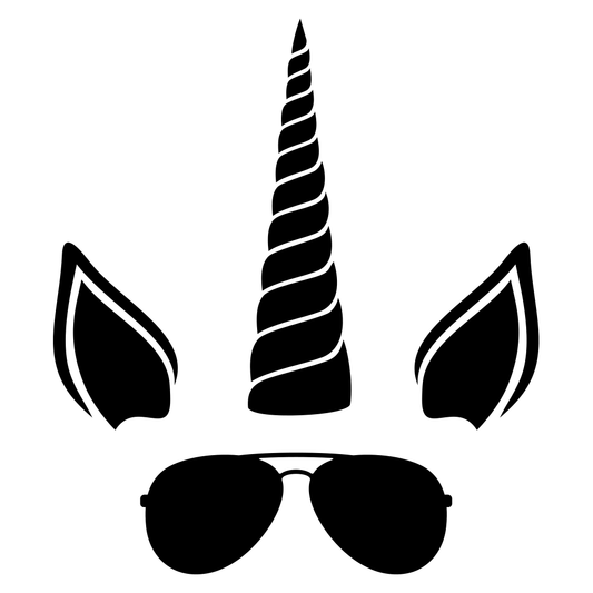 Cool unicorn wearing aviator sunglasses for craft lovers