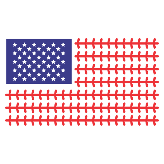 Creative USA baseball flag design for cutting machines