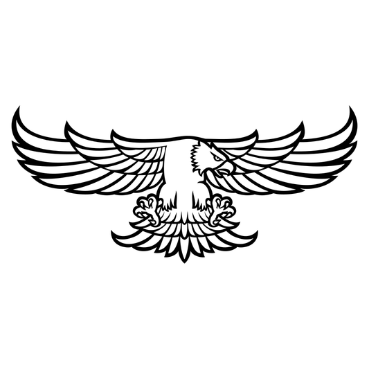 Elegant usa eagle icon for creative cutting projects