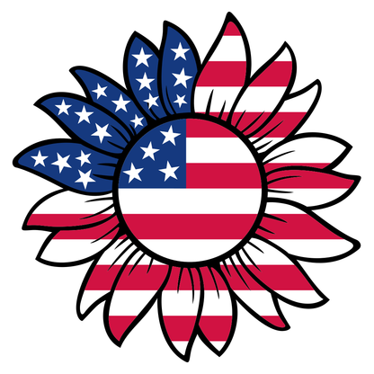 Celebrate nature and patriotism with a sunflower flag design
