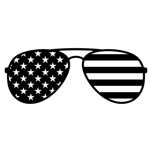 Stylish sunglasses adorned with USA flag design for crafting
