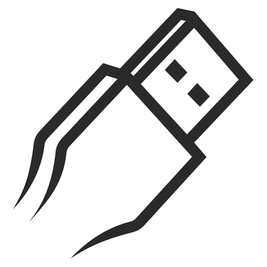 Creative vector design of a flying USB drive in motion