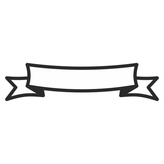 Creative vector banner outline for cutting machines and crafts