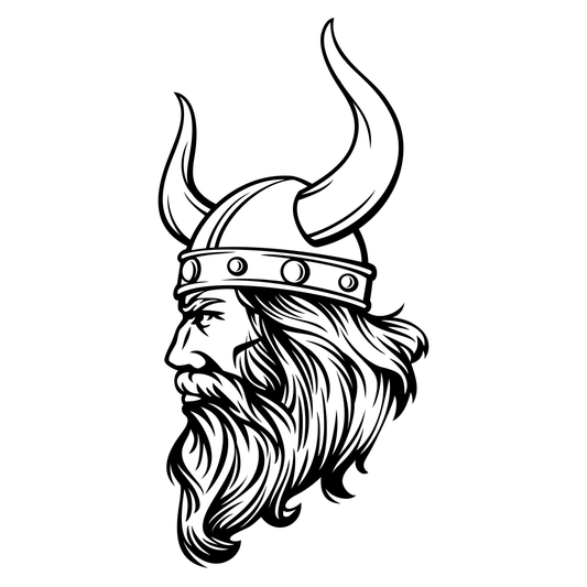 Unique Viking head illustration for creative projects