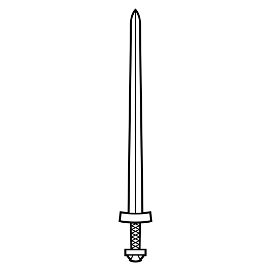 Intricate Viking sword design for cutting machines