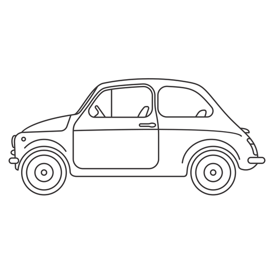 Vintage car silhouette ideal for cutting machine designs
