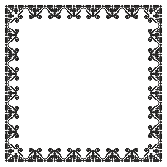 Vintage decorative frame design for cutting machines