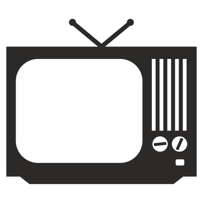 Vintage television design for creative cutting projects