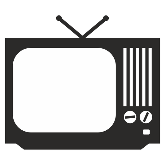 Vintage television design for creative cutting projects