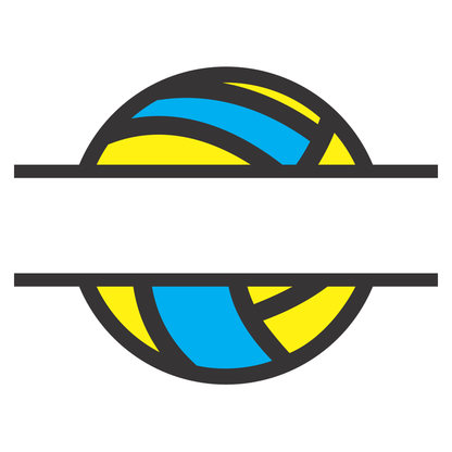 Unique volleyball monogram design for crafting enthusiasts