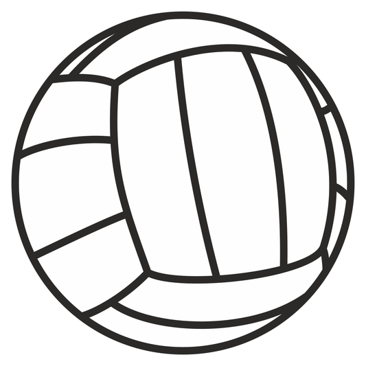Creative volleyball cutting machine vector design for crafting