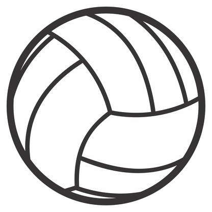 Stylish volleyball ball vector design for cutting machines