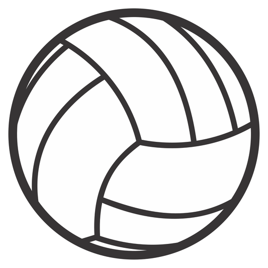 Stylish volleyball ball vector design for cutting machines