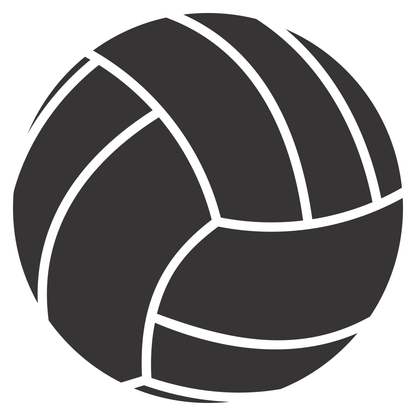 Volleyball ball silhouette design for cutting machine projects