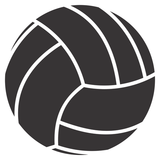 Volleyball ball silhouette design for cutting machine projects