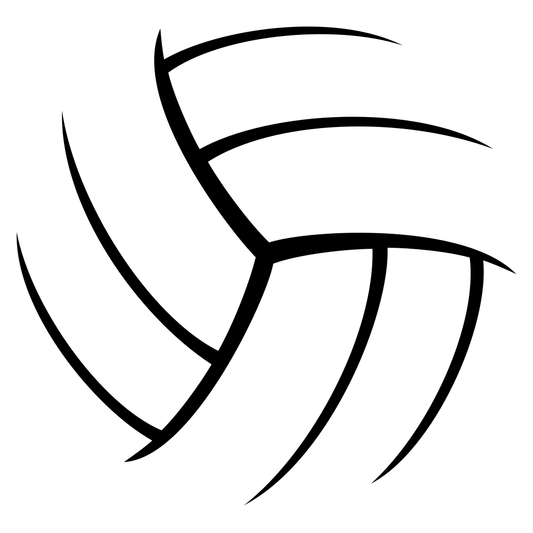 Creative volleyball ball design for cutting machines