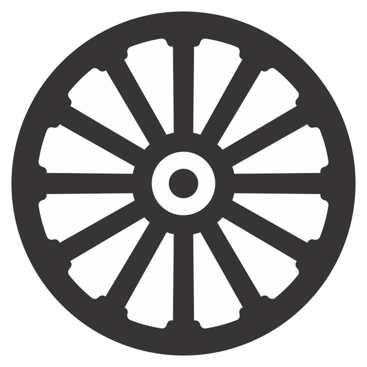 Elegant vector design of a classic wagon wheel for crafts
