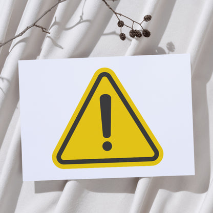 Caution sign with exclamation point alerting users