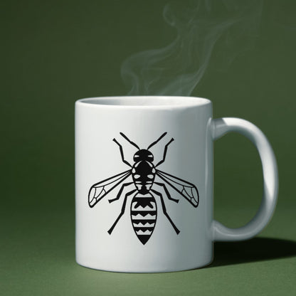 Creative black bee vector design for cutting machine projects