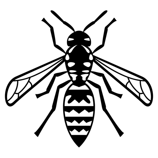 Creative black bee vector design for cutting machine projects