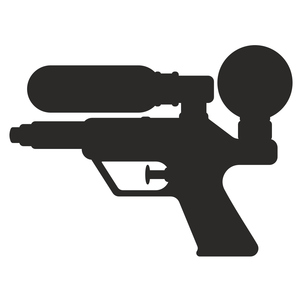 Creative vector design of a water gun for cutting machines