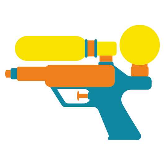 Colorful water gun design for creative cutting machines