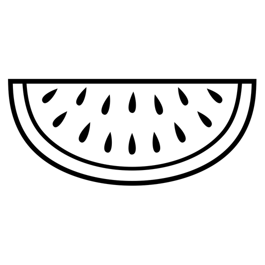 Vector illustration of a sliced watermelon in minimal style