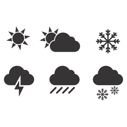 Creative vector weather icons for cutting machines and crafts