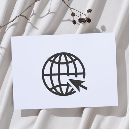 Explore global connections with a stylish web icon for designs