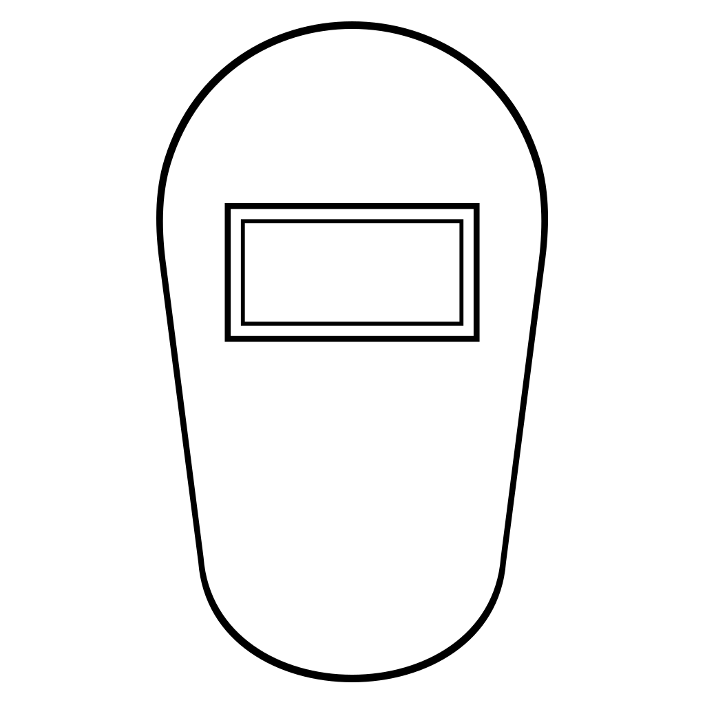Black and white welding mask vector design for creative projects