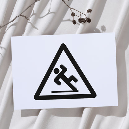 Warning sign for slippery floor designed for modern spaces