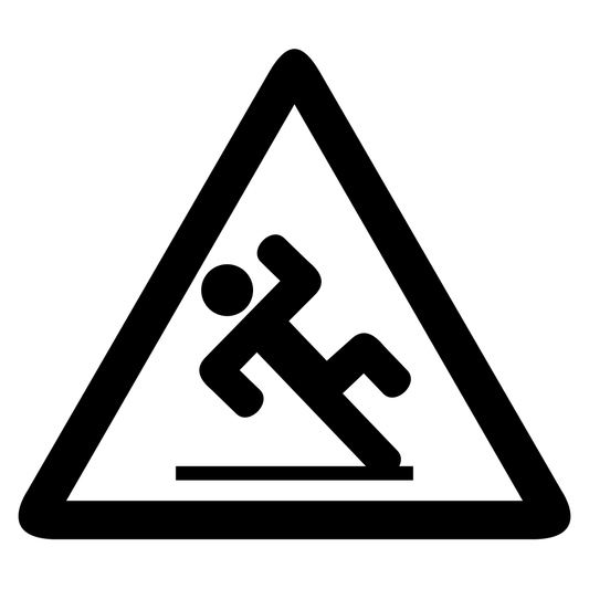 Warning sign for slippery floor designed for modern spaces