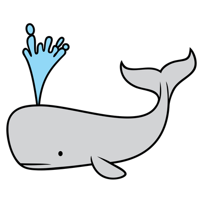 Creative whale design for cutting machines and crafting projects