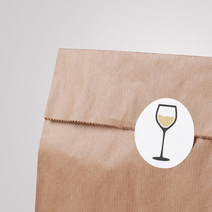 Delightful vector design of a white wine glass for crafting