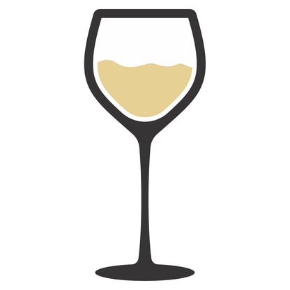 Delightful vector design of a white wine glass for crafting